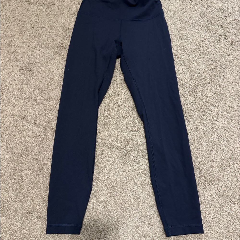 lululemon athletica Wunder Train Navy Leggings (6, 25”)